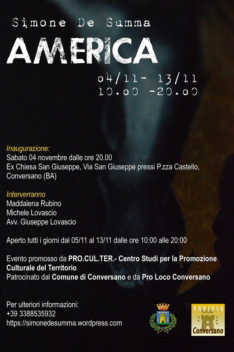 GiuseLovascio's tweet photo. Inaugurazione sabato 04/11, vi aspetto. https://t.co/BIZ5dpRslv