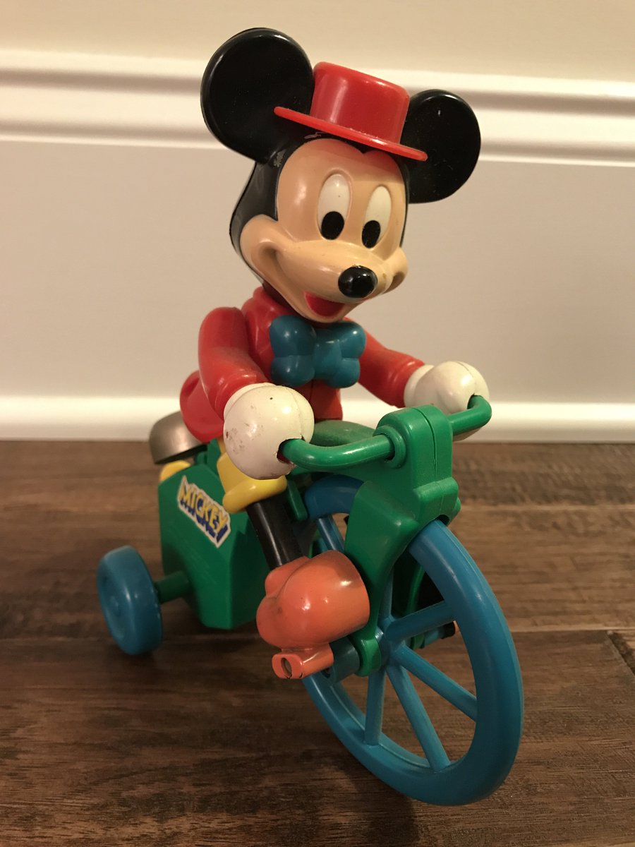 TBTheClockToys's tweet photo. Vintage Illco (Disney) "MICKEY MOUSE TRICYCLE" (Musical) Wind-Up Pre-School Toy just added to store. #Illco #MickeyMouseTricycle #Tricycle https://t.co/uX1l6M61w9