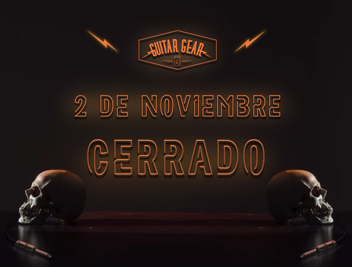 ⚡️Amigos, Mañana 2 de Noviembre estaremos Cerrados, regresamos el Viernes 3 | #GuitarGear #DiaDeMuertos