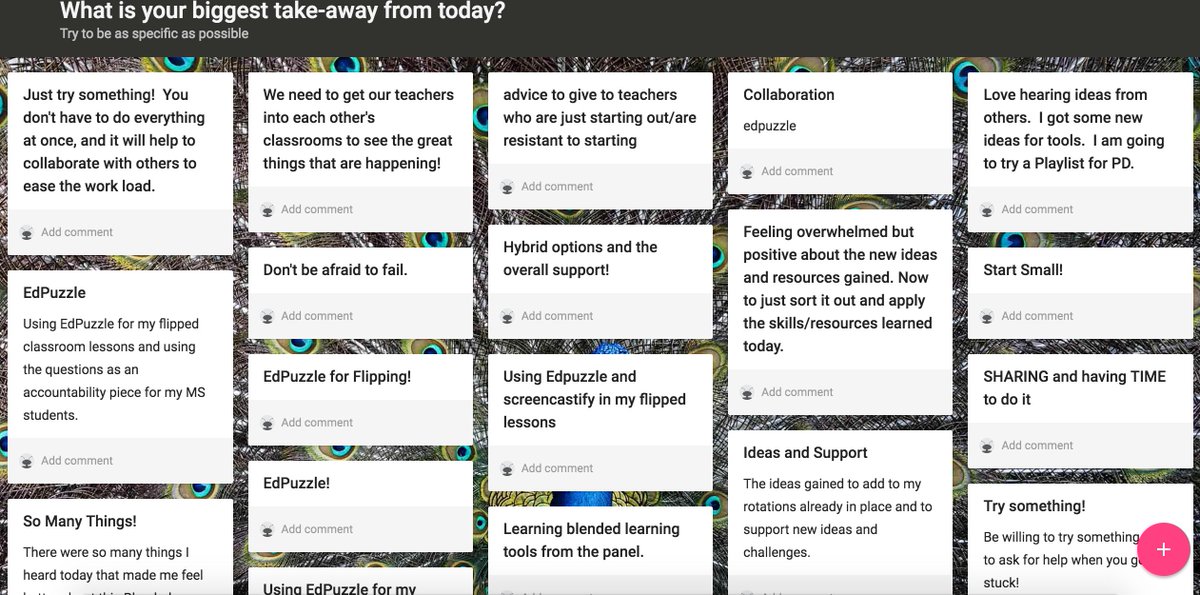Key takeaways from the blended learning cohort.  <a href="/ISD728/">ISD 728</a> @Clouducation_ <a href="/pambeckermann/">Pamela Beckermann</a> <a href="/PaulEBeckermann/">Paul Beckermann</a>  #blend728