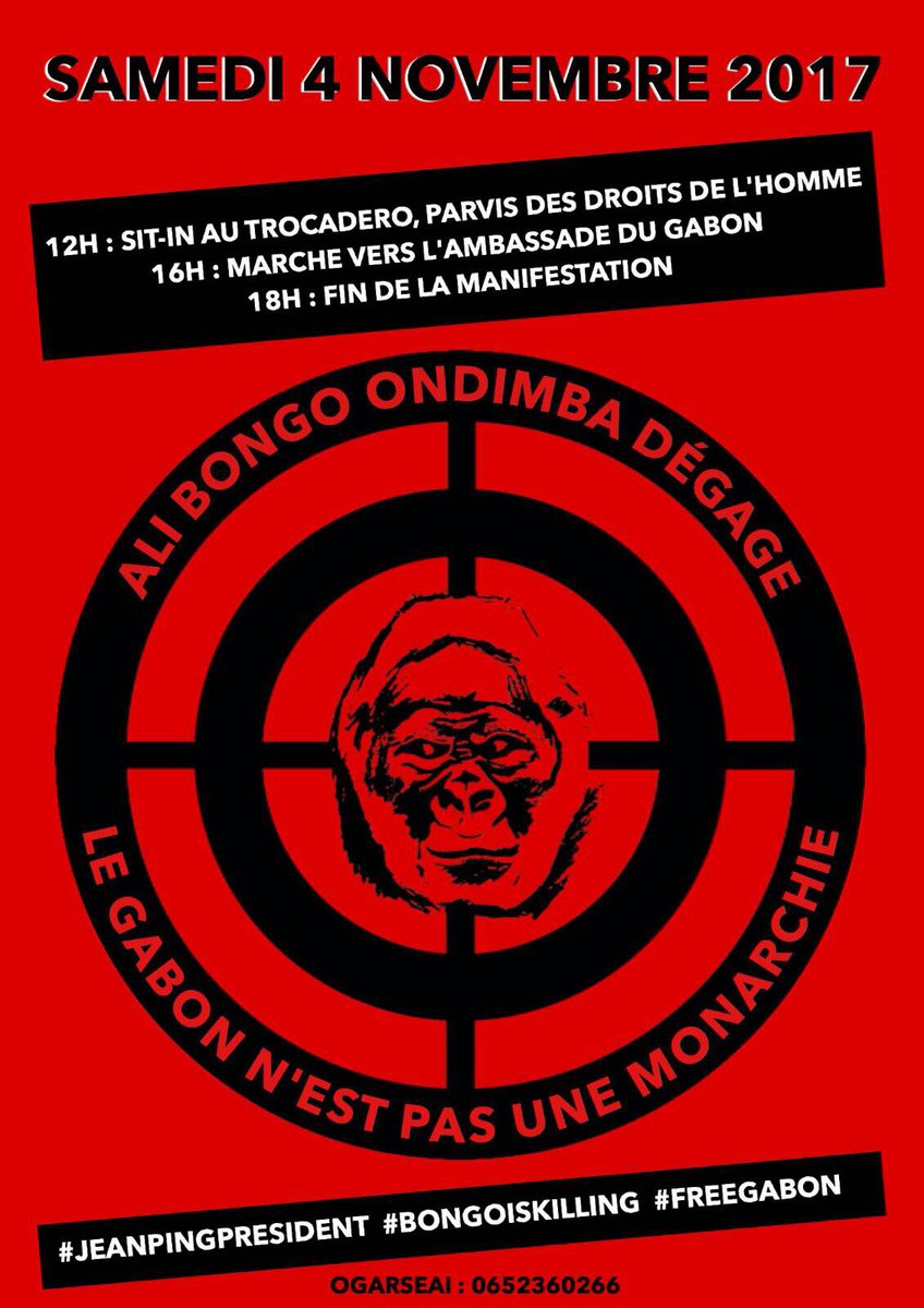 #SamediTrocadero pour agir ENSEMBLE pour la révolution au #Gabon #S2E10 soit la 62ème marche de résistance de la diaspora #FreeGabon 🇬🇦💚💛💙🇬🇦