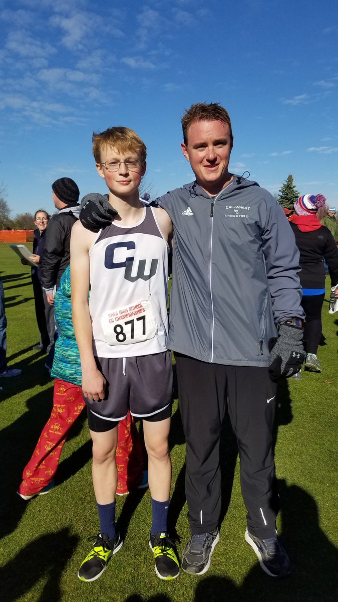 CalWheatTF_CC's tweet photo. Late on this but a big shout out to our lone senior at the state meet @nathanMcTraver for finishing his xc career in style at Fort Dodge. https://t.co/XCqWzKtH0n