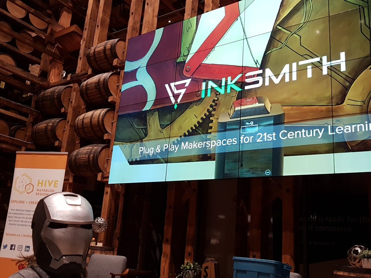 #HiveWRMeetup. Can you spot the 3D printed Iron Man helmet. <a href="/HiveWR/">HiveWR</a>