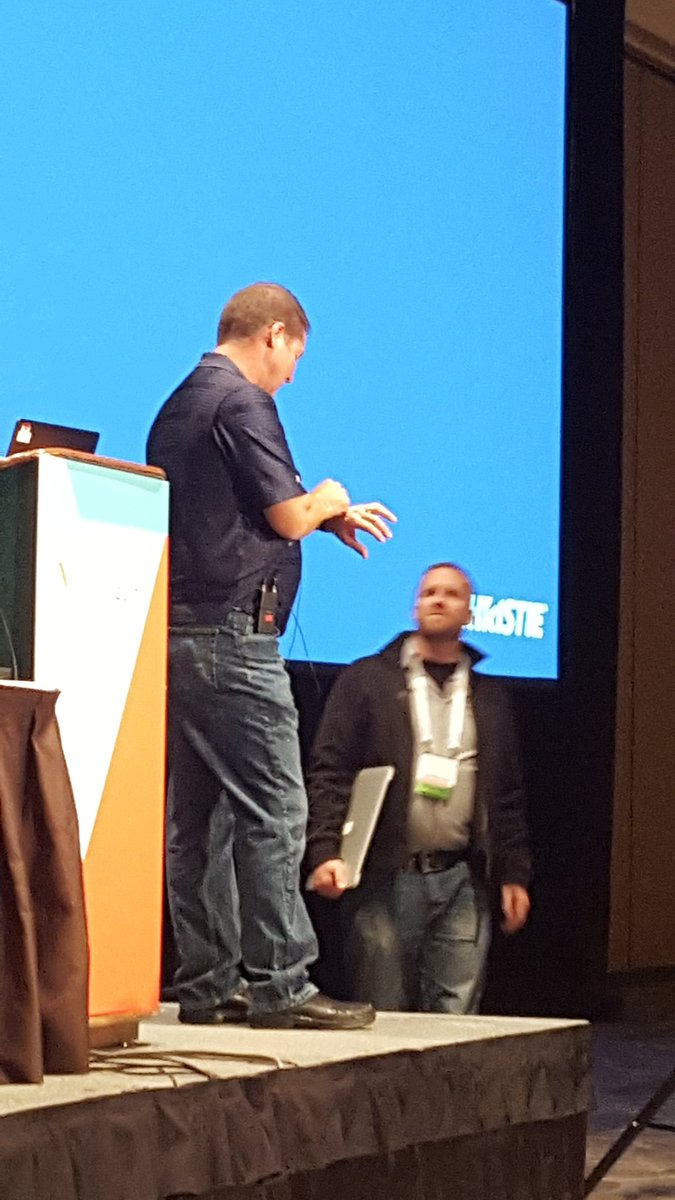 SlavaSQL's tweet image. @bobwardms presenting #SQLonLinux anything could go wrong did. Windows applying updates and reboots