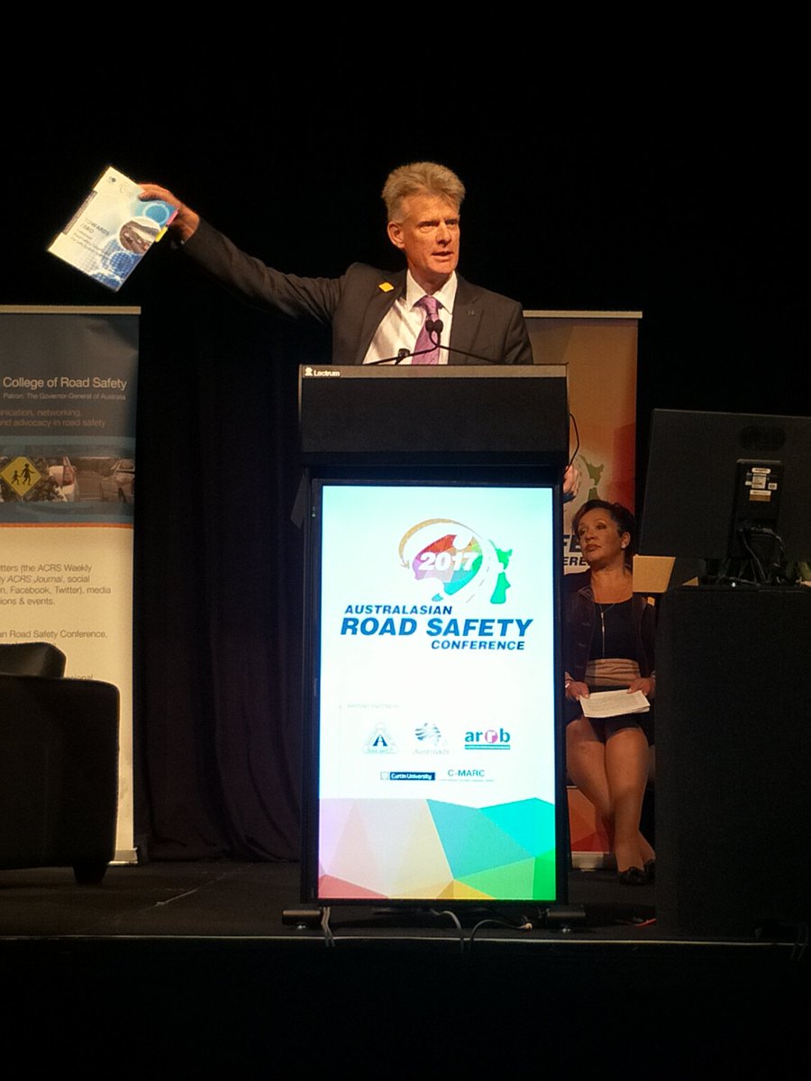 ACRS_RoadSafety's tweet photo. @RoadSafetyWA Commissioner Iain Cameron 'what are we doing to support the paradigm shift Towards Zero?' #ARSC2017 https://t.co/vnLhPBhDFq
