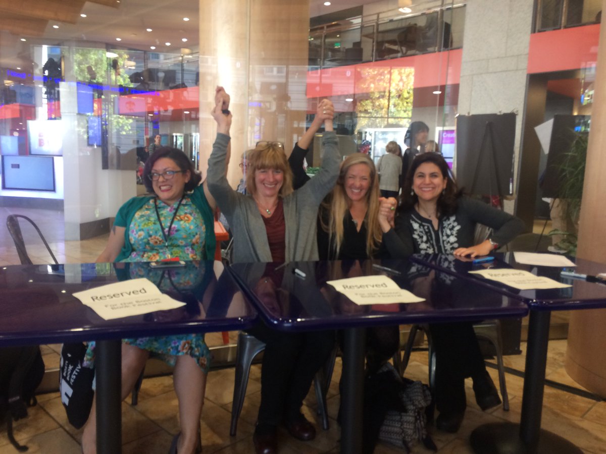 MarjanKamali's tweet photo. Great #BBF2017 memories! Got to moderate the amazing short story readings of @_klpereira @lolacalifornia & Noy Holland. ❤️ @bostonbookfest https://t.co/ta6SGe4ERA