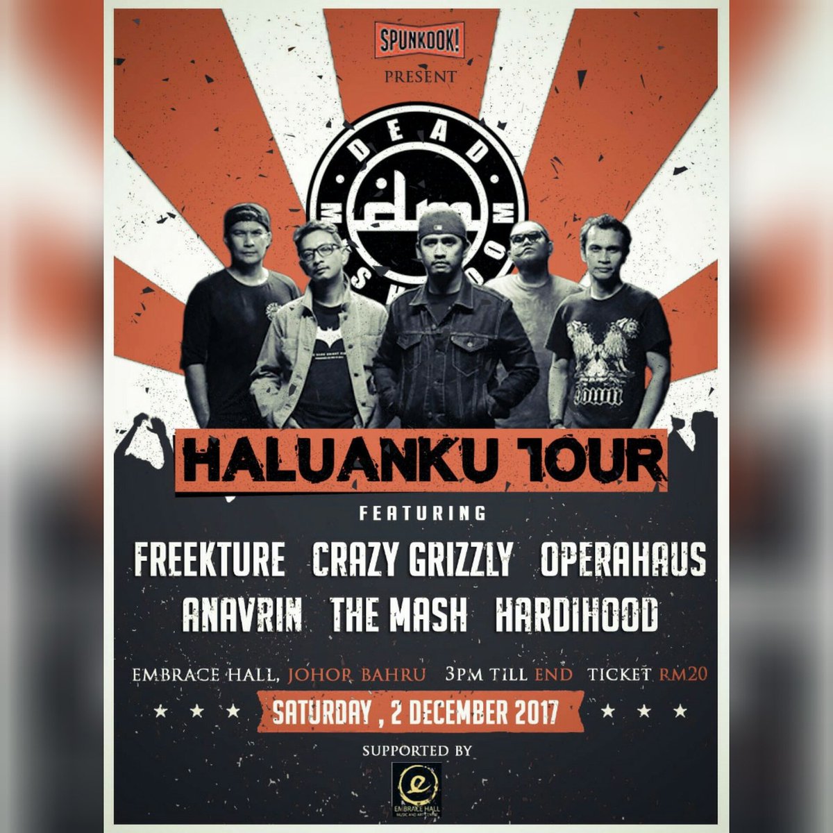 Hi guys..., Dead Mushroom Haluan Ku Tour 2017 (Johor) next month.
See u there..