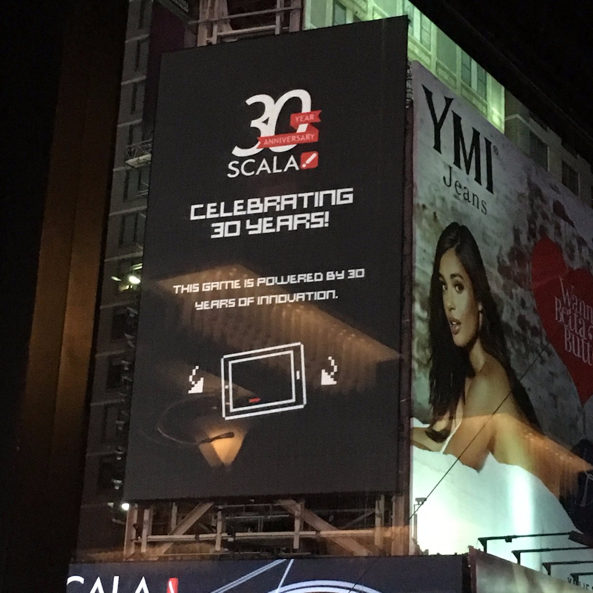 ScalaInc's tweet photo. Who wants to play? #Scala30 #NYC #TimesSquare https://t.co/HTbZ3dRZSP