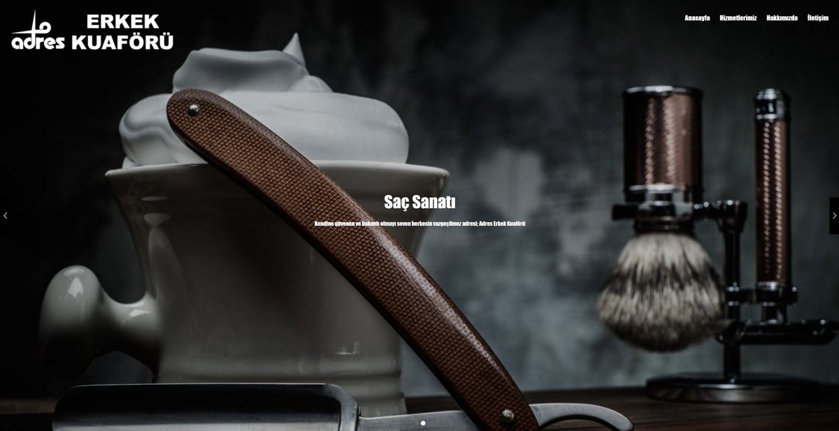 Adres Erkek Kuaförü (Ankara/Çankaya) Web Tasarım'da bizi tercih etti. #erkekkuaförü #berber #saç #ankara #çankaya #kuaför #saçstili
