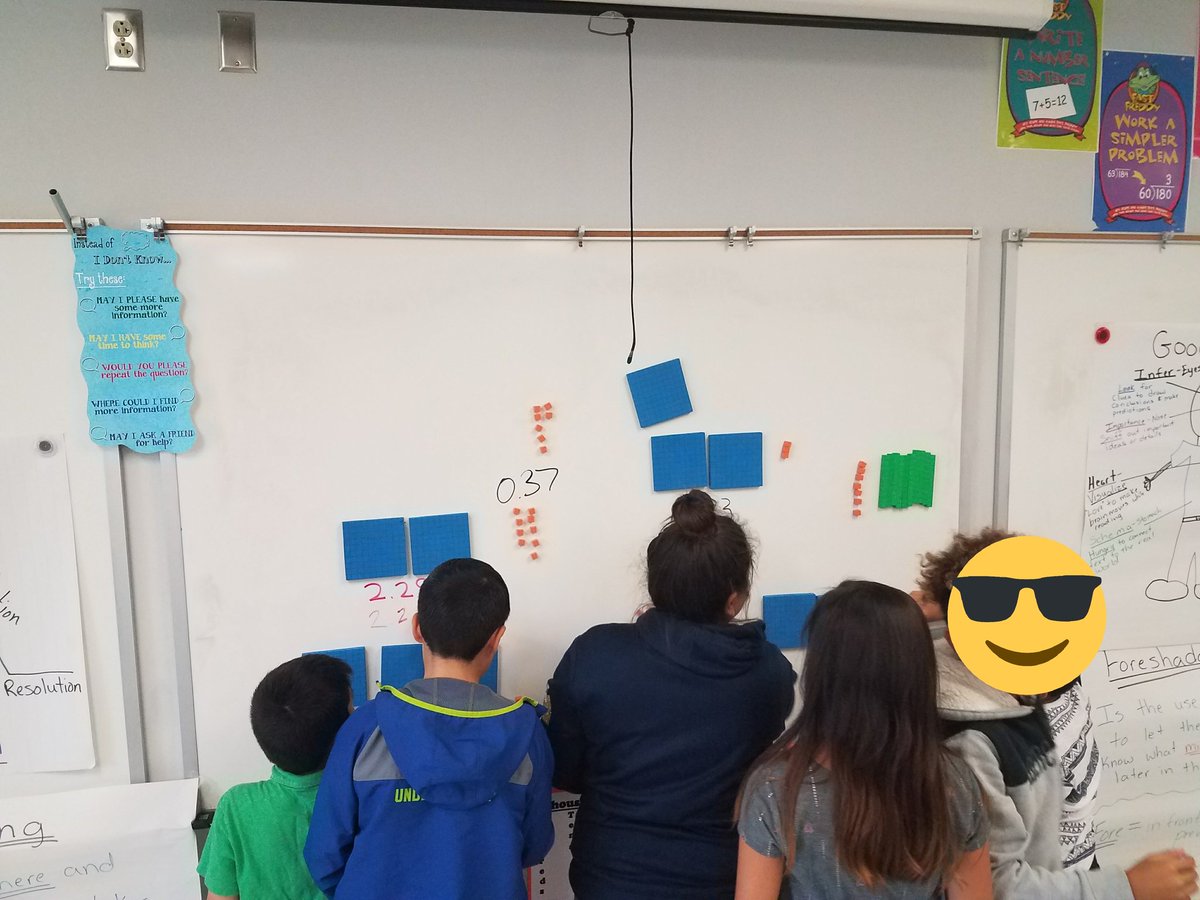 AKyleNISD's tweet photo. A4: using base 10 blocks to model decimals #MichaelPLC https://t.co/gDIqnUwpS1