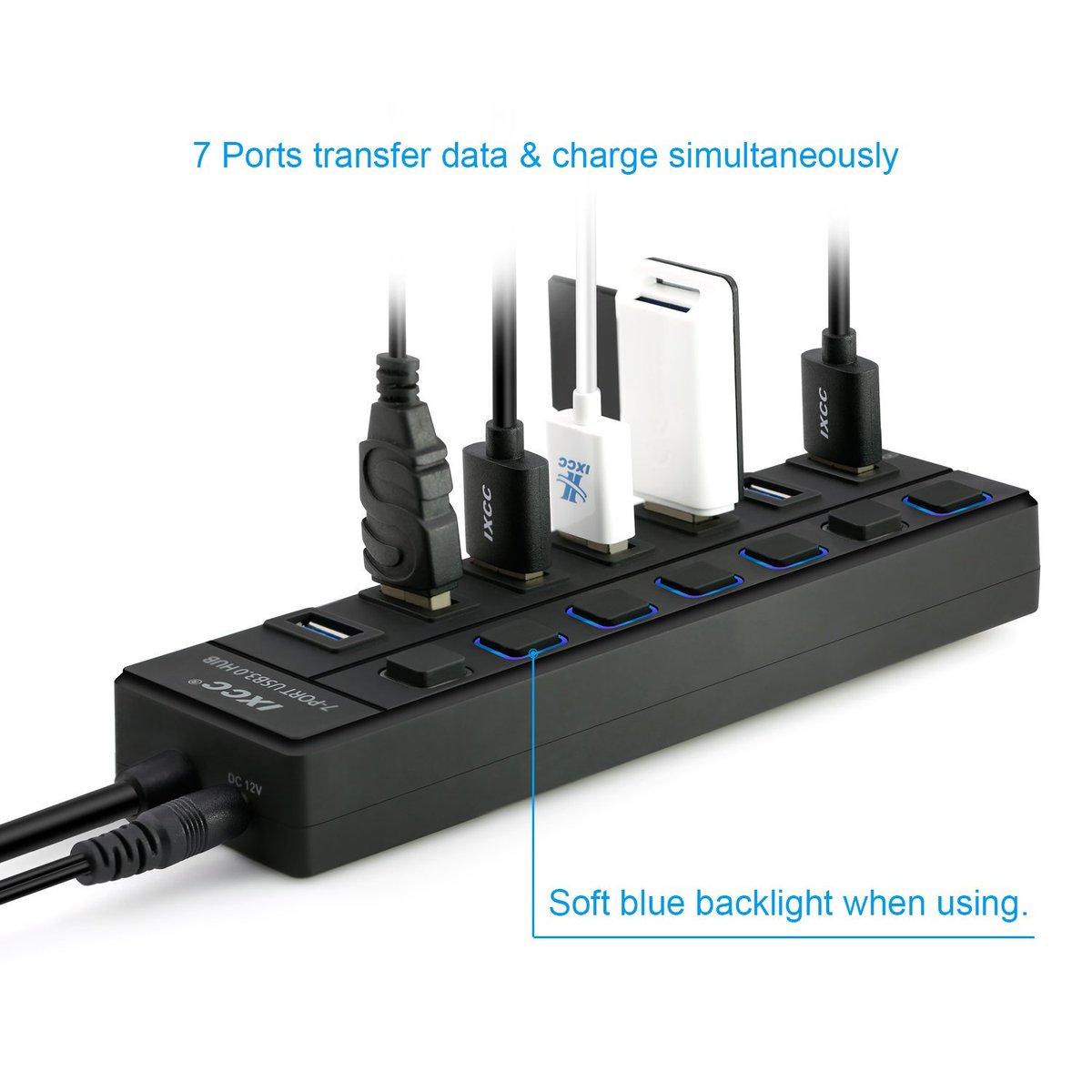 iXCCOfficial's tweet photo. #dealsplus Save 35% on our new 7-Port USB 3.0 Hub w/ dedicated charging port on https://t.co/UtiwVe2Fng! Link: https://t.co/QjhD9Qd9WI https://t.co/J2bcpSS32B