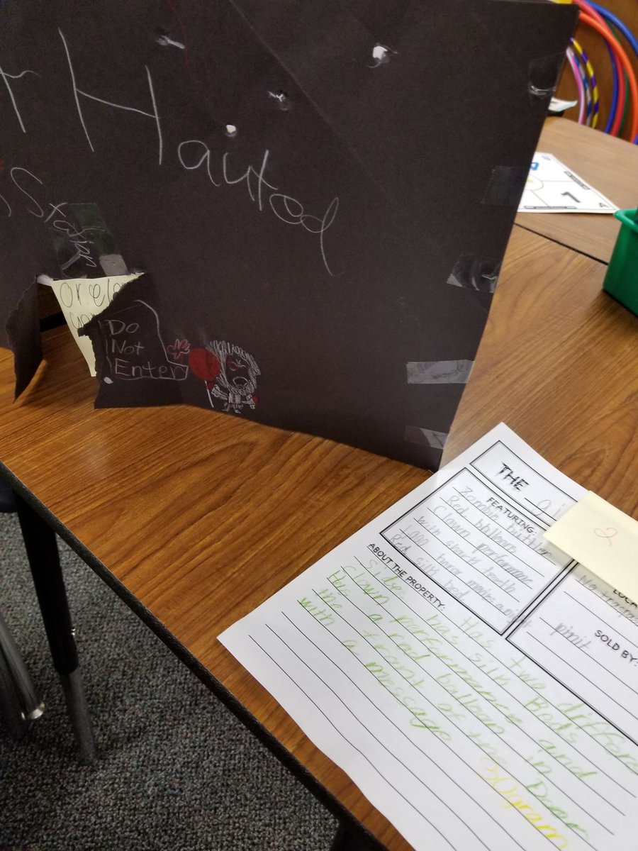 DaniJDavis's tweet photo. It takes a team to prepare a parade of Haunted Homes! Ss write sales ads for houses with lots of "spirit." #CISDCompetitiveEdge  #teamwork https://t.co/vGXkmaUTq1