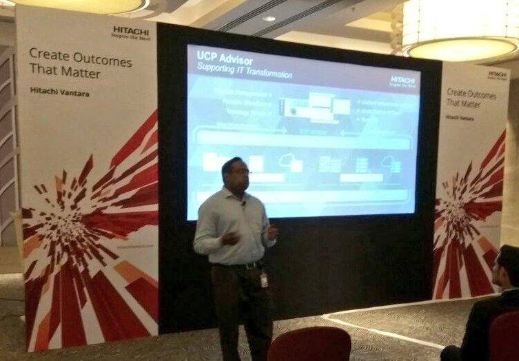 BirDevarchana's tweet photo. Sudharsan Aravamuthan on Next Gen DC Technologies at Hitachi Vantara Advantage Roadshow @Hitachi_APAC #hyperconverged #digitaltransformation https://t.co/bDq7ybnTeg