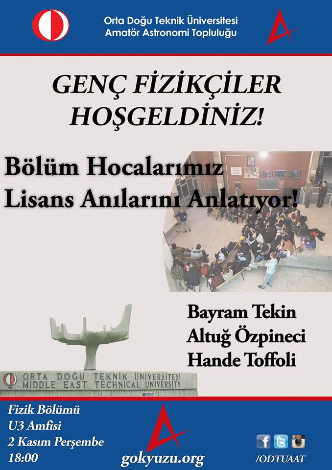 PhysicsMETU's tweet photo. Genc Fizikciler Hosgeldiniz! https://t.co/Q620k3EmE6