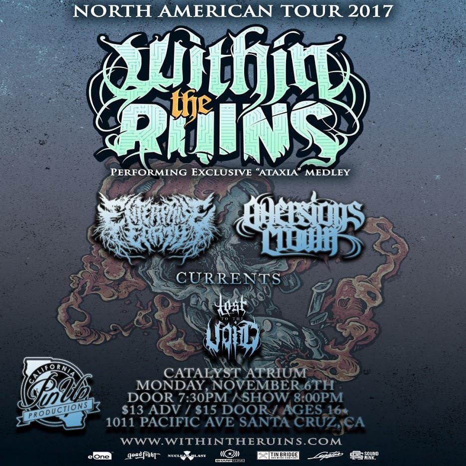 PinUpPresents's tweet photo. Monday @CatalystClub
@withintheruins @Aversions_Crown @EnterpriseEarth @CurrentsBand #LostToTheVoid
Tickets: https://t.co/hxnkRo4E4S https://t.co/Qb0odnReEf