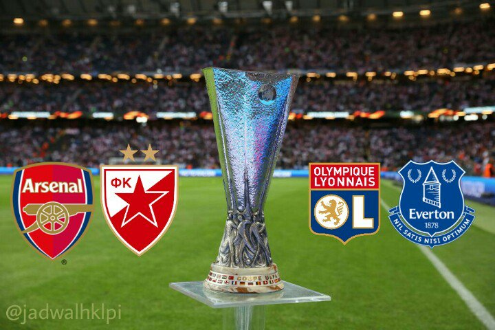 JADWAL_HKLPI's tweet photo. #UEL MatchDay Keempat
(03 Nov):
01.00 - Lyon v Everton
LIVE beIN 1
03.05 - Arsenal v Crvena Zvezda LIVE beIN 1 & @SCTV_
#OLEVE #ARSCRV https://t.co/LtGlr5ZCHr