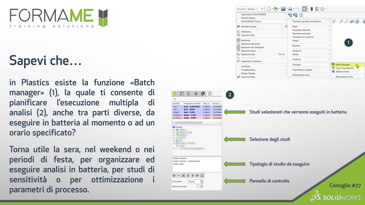 FORMAME_TS's tweet image. Sapevi che...#27
#SolidWorks #SOLIDWORKSPlastics