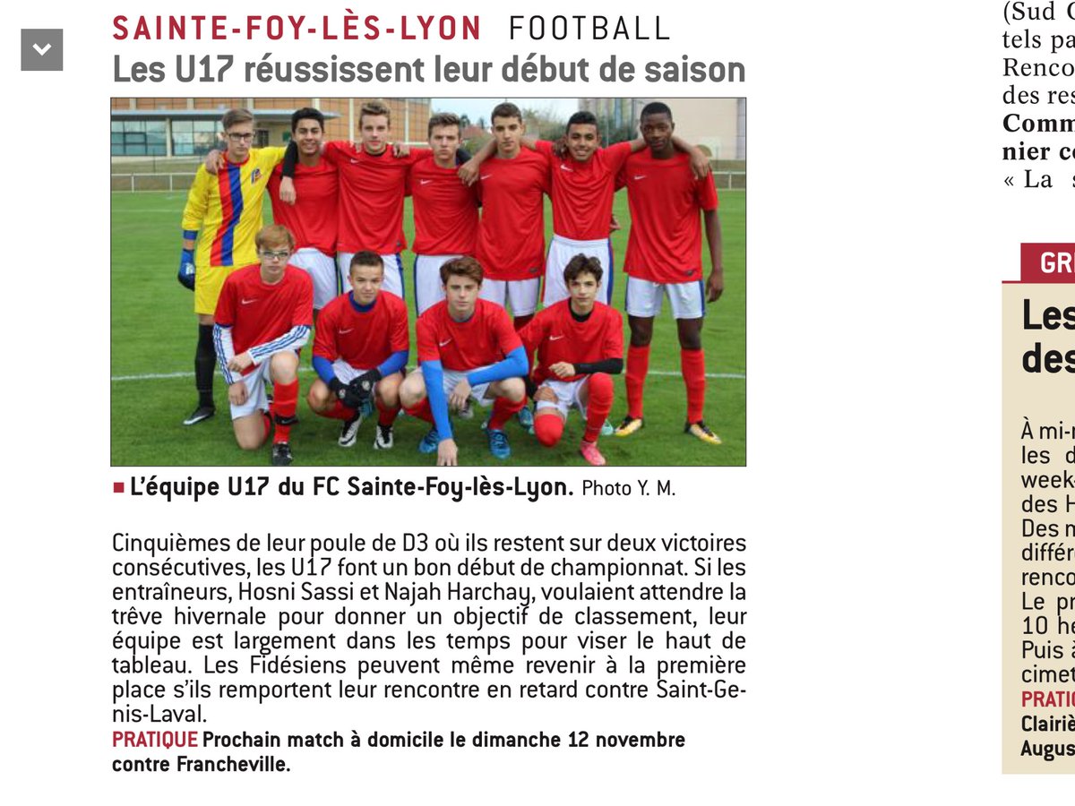 EDWARDJAY73's tweet photo. Clin d œil sur les U 17 @FCSTEFOYLESLYON ds le @Le_Progres! Enjoy @jmpons2b et les coaches Hosni et Najat! @alexa_thille #Cither #Lehoueroux https://t.co/2SaYX8QxD1