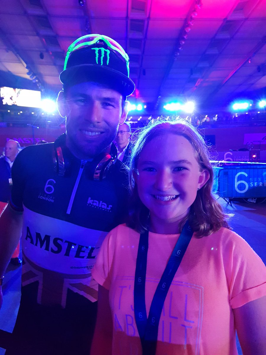 Clivejenkins's tweet photo. @MarkCavendish thanks for the time to give my step-daughter an autograph and have a photo with her. Means a lot as she recovers from CFS. https://t.co/IbZGkdSnlL