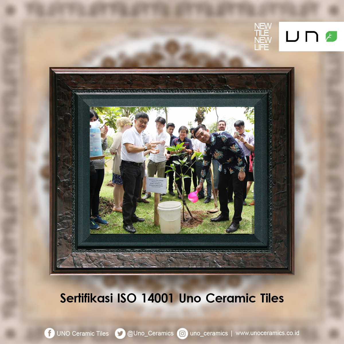 Uno_Ceramics's tweet photo. Uno Ceramic Tiles adalah perusahaan pertama yang mendapatkan sertifikasi ISO 14001 di Indonesia, lho. Yuk, share info ini! #AboutUno https://t.co/3d8bYDmH3v