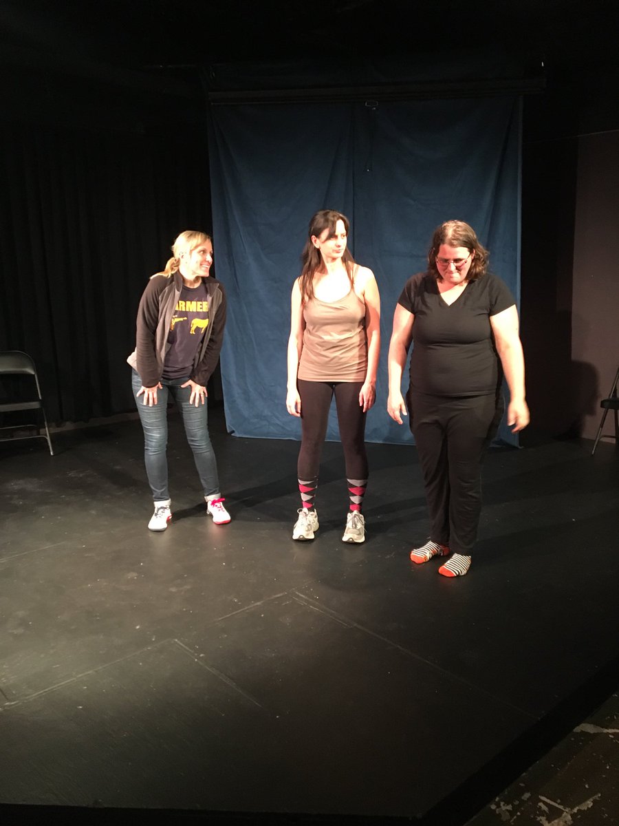 BroadComedy's tweet photo. Tech rehearsal! Half and Half opens with Accountants of Homeland Security this Fri 7:30pm @theucmke https://t.co/tmMqHU94Jr