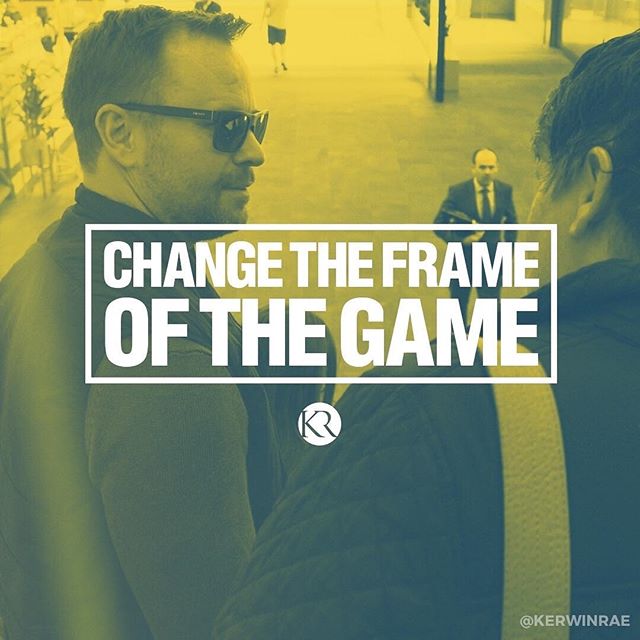 Choose the right frame and you change the rule of the game. #YourPerspective