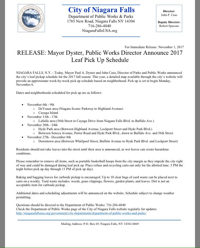 NFTotesMcGoats's tweet photo. Fall leaf pickup information available now on our website!🍁 #NiagaraFalls https://t.co/suGPPm6CUg https://t.co/gqHgsPFAYi