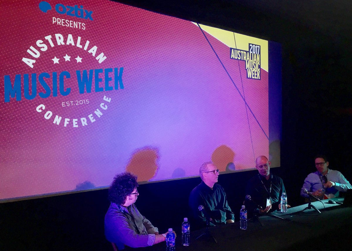 nightlifemusic's tweet photo. Our @StuWatters is in good company at @AustMusicWeek. Panel: How Technology is Supporting Artist Payments - Getting Played & Paid... #AMF17 https://t.co/wwJAGE60Bc