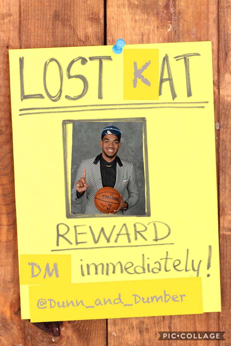 JokicsMinions's tweet photo. Please help me find my KAT. He is lost somewhere in New Orleans. #beonthelookout #ineedhimback #KATcomeback https://t.co/BZXmWLWwiD