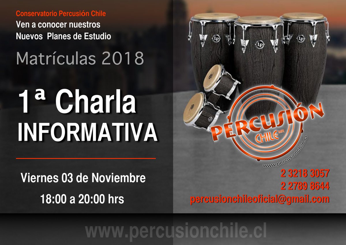 PercusionChile's tweet photo. Viernes 03 de Noviembre https://t.co/nz9YSuQoad