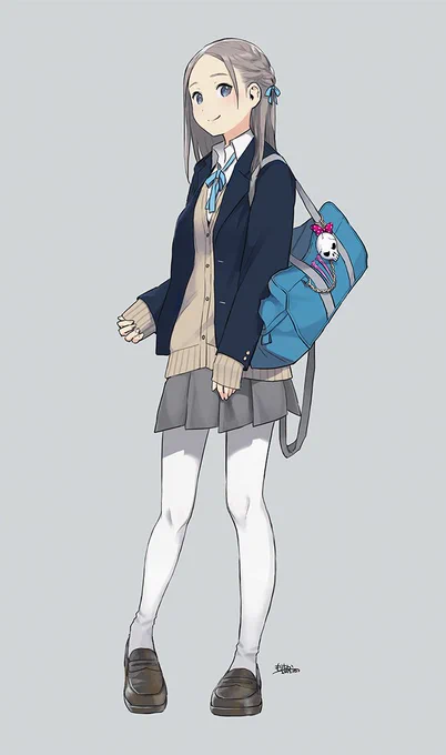 過去絵ですが。#タイツの日 