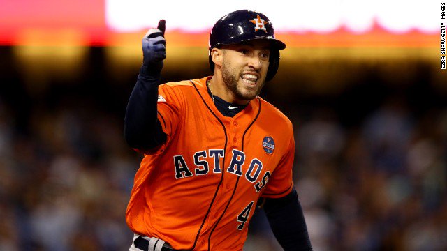 cnnbrk's tweet photo. The Houston Astros clinch their first World Series in franchise history with 5-1 victory over Dodgers in Game 7. https://t.co/kMujsglSH1 https://t.co/Q6CINW4KDj