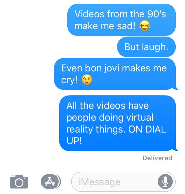 melissajune's tweet photo. Waiting for my boyfriend that’s 10 years younger to respond, “What’s DIAL UP?” #dialup #BONJOVIFOREVER #VirtualReality https://t.co/dPy5CfP5L5