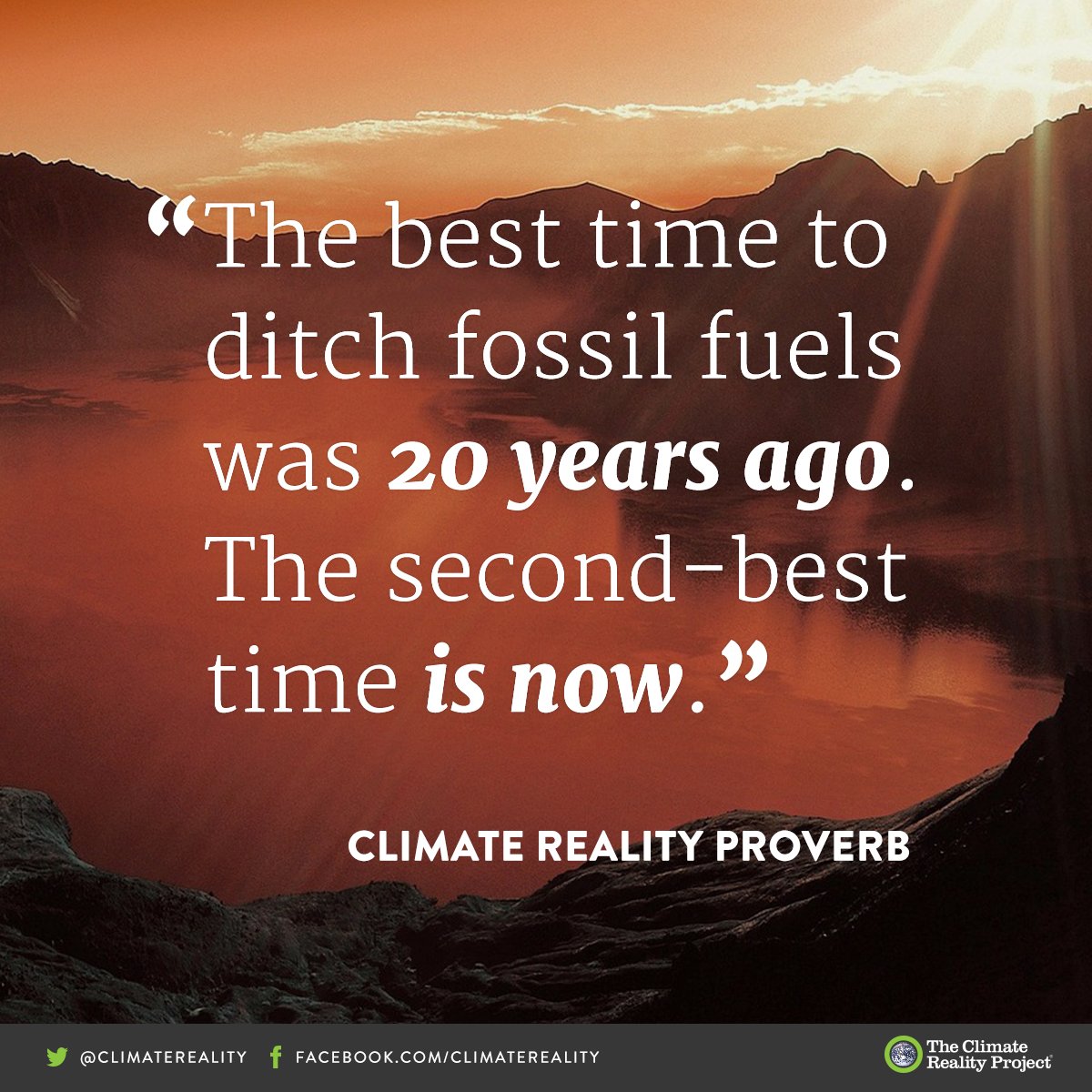 ClimateReality's tweet photo. A new #ClimateChange take on ancient Chinese wisdom. It’s time to leave dirty energy behind and move on to a clean energy future! https://t.co/GMZwlVRMRC
