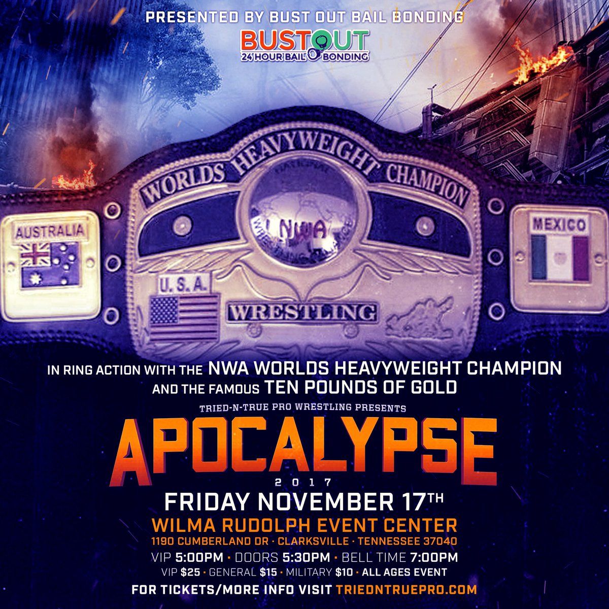 TriedNTruePro's tweet image. As if it wasn’t a loaded card already, the @nwa Worlds Heavyweight Champion will be in the house &amp;amp; in action! tix: triedntruepro.com