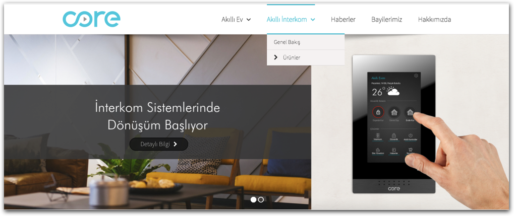 CoreAkilliEv's tweet photo. Web sitemizi yeniledik!
Yeni ürün grubumuz Core Prime Akıllı İnterkom Sistemleri'ni sizlerle paylaşıyor olmaktan mutluluk duyuyoruz. https://t.co/owjeNrHGVl