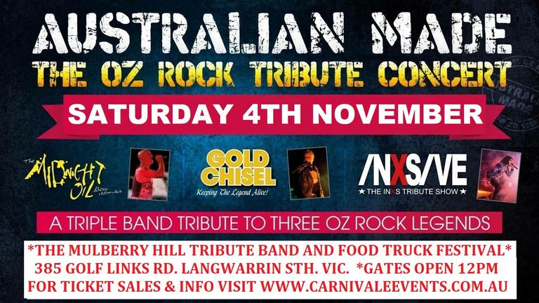 ManhattanVan's tweet photo. Time to get your rock on people with the best tribute bands in Oz.
#INXSIVE #GoldChisel #TheMidnightOil &amp; Gourmet #FoodTrucks this Sat. https://t.co/bd1aOZX8fi