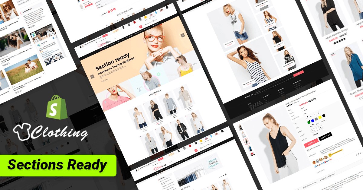 themetidy's tweet photo. Clothing – Multipurpose Fashion Drag &amp; Drop Sections @Shopify Theme
#sectionshopifytheme #fashionshopifytheme
https://t.co/0djFPKkJJ6 https://t.co/OdmkGDHbjo