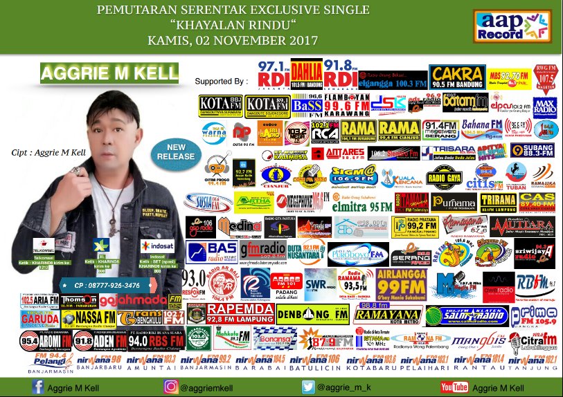 RadioIstanaBlt's tweet photo. Dengerin 📻sekarang ⏲️ 13.00 WIB #PemutaranPerdana 👉 @aggrie_m_k - #KHAYALANRINDU 👈 CC #AAPRecords 👏👏👏 https://t.co/72t8kuaSDO