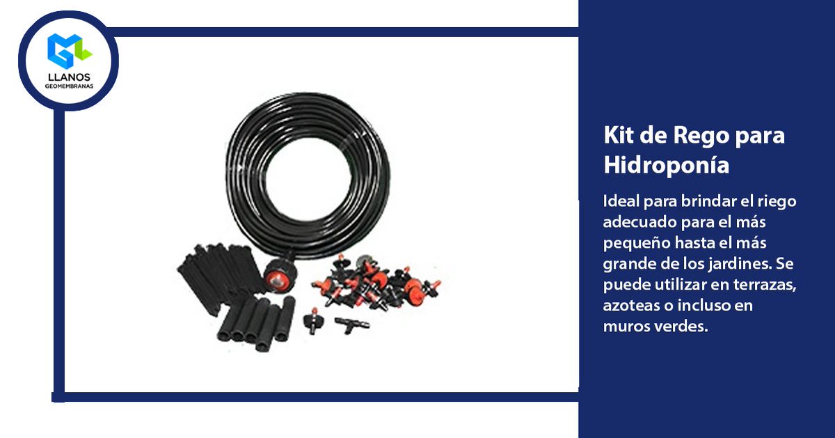 GeomembranasLL's tweet image. Ideal para brindar el riego adecuado para el más pequeño hasta el más grande de los jardines. Se utiliza en terrazas, azoteas o en muros