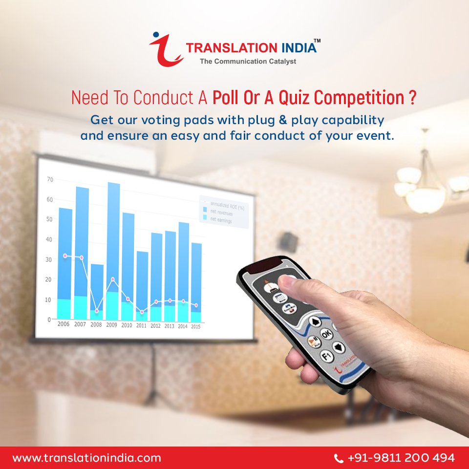 indiatranslate's tweet photo. Need to conduct a poll or a quiz competition?
Get our #votingpads with plug&play capability & ensure an easy & fair conduct of your #event. https://t.co/1UEc3twIIK
