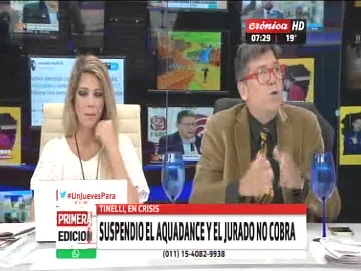 CronicaTV's tweet photo. #PrimeraEdición | Escándalo en el #Bailando: se suspendió el #Acquadance y el jurado no cobra @FABIANBANCHERO https://t.co/WPuRhxqVV9