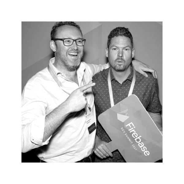 BeResponsive's tweet photo. Shout out to the two big bosses @mcelroyac and @MarshMiddleton. We are honored to have leaders of such integrity. #FirebaseDevSummit https://t.co/x5vzTTDnMd