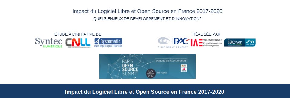 📢Répondez à l'enquête sur l'impact du #LogicielLibre en France 2017-2020 - Résultats présentés lors d'#OSSPARIS17 ! fr.surveymonkey.com/r/POSS-2017