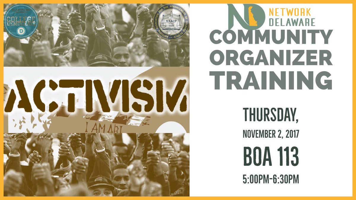 Come out TONIGHT and join DSU’s College Democrats and NAACP as we host Network Delaware ✊🏼✊🏽✊🏾✊🏿