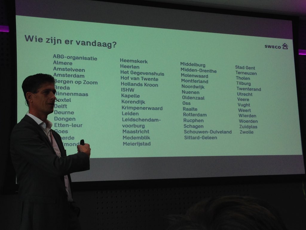 RThijsmans's tweet photo. #Obsurv #gebruikersdag in teken van #ervaringen delen en nieuwe opties #beheerprogramma #OpenbareRuimte #SwecoNederland #Stadsbeheer010 https://t.co/N6KwEHuTuB