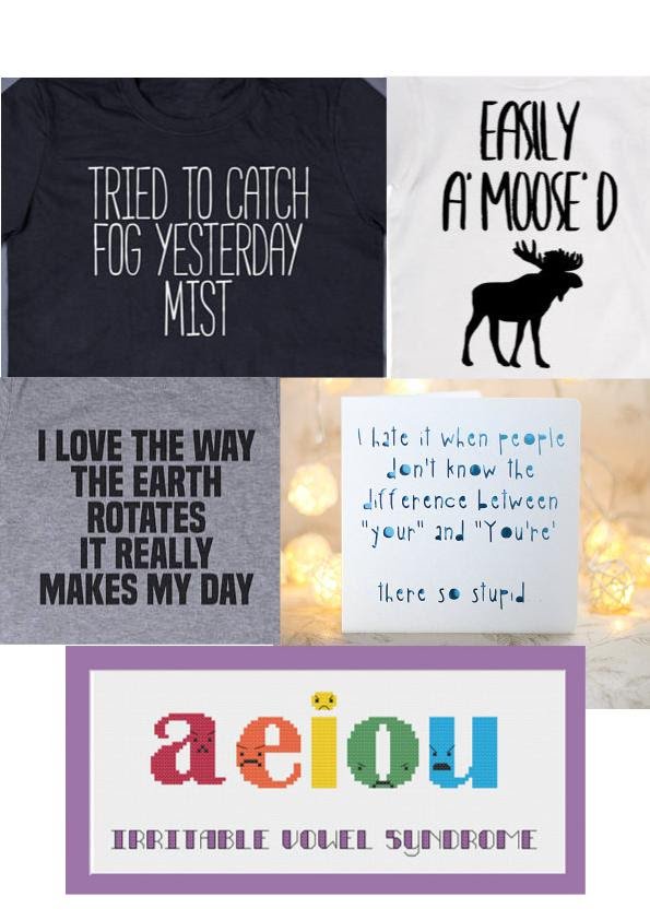 bibliosleuth's tweet photo. Tip of the day: looking at grammar pun goodies on Etsy does *not* lead to productivity... #formerenglishmajor #felldownarabbithole https://t.co/lAVm657hag