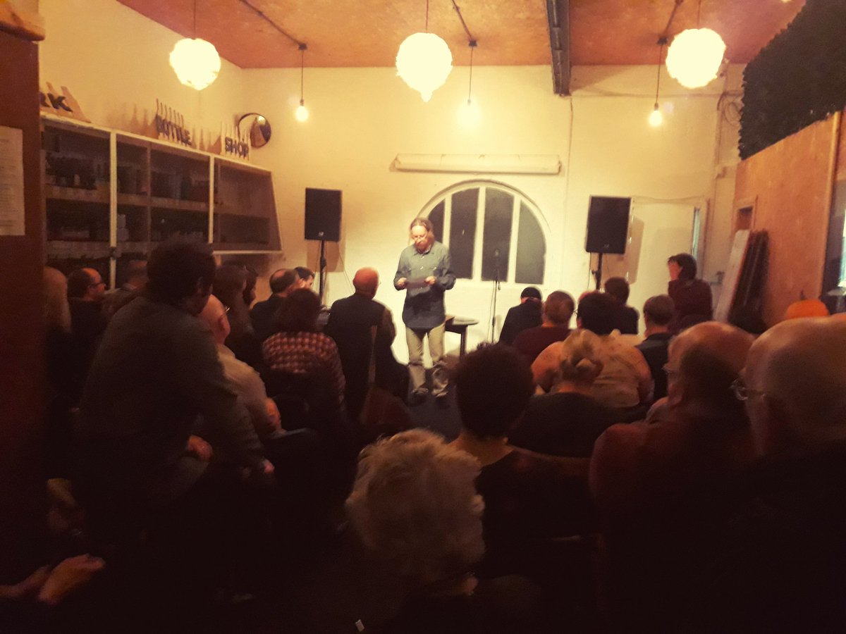 hall_chri's tweet photo. Managed to get to the @StrixLeeds launch #Strix2 Always good to hear writers & poets reading their own work. Great venue too @HPBCLeeds https://t.co/Yhonb9b9By