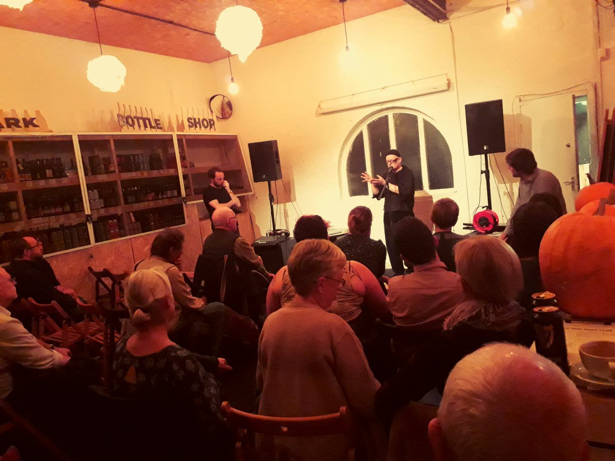 hall_chri's tweet photo. Managed to get to the @StrixLeeds launch #Strix2 Always good to hear writers & poets reading their own work. Great venue too @HPBCLeeds https://t.co/Yhonb9b9By