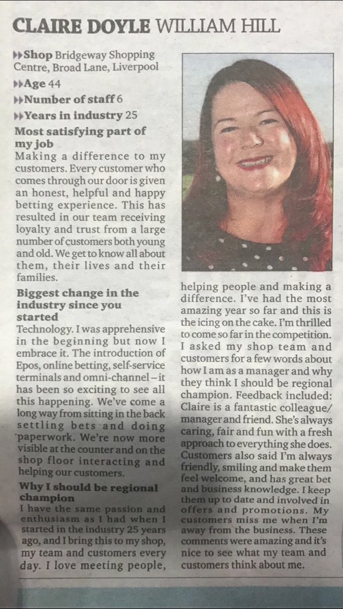 @ClaireD19826005 is a #RPMOTY finalist! Absolutely brilliant news...well done Claire!  <a href="/WHRegion6/">Region 6</a>